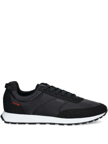 Sneakerși Hugo cu șireturi din dantelă negru