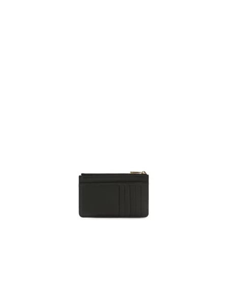 Portfel Dolce And Gabbana z logo skórzany czarny