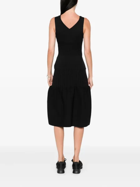 Rochie midi Cfcl cu decolteu în V până la genunchi de costum negru