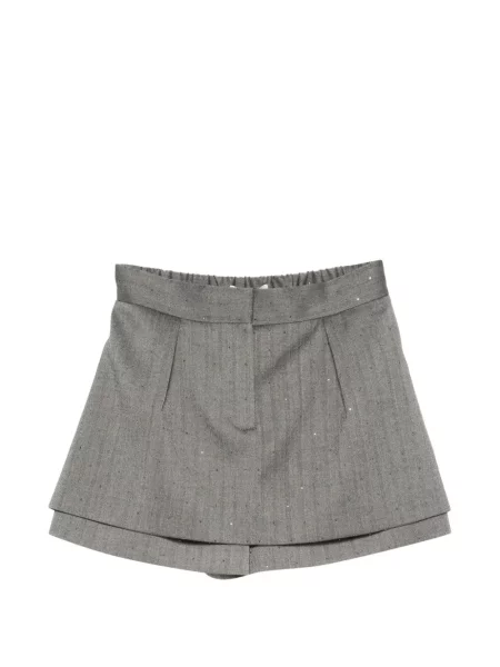 Pantaloni scurți Maje cu dungi gri