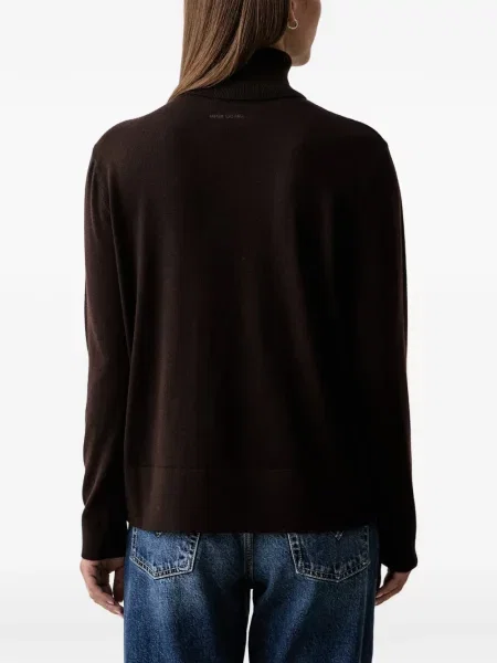 Pulover Armani Exchange cu autograf maro