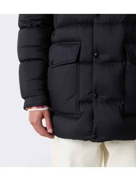 Palton Moncler cu glugă negru