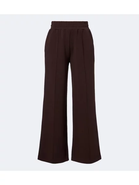 Pantaloni Varley din jerseu maro