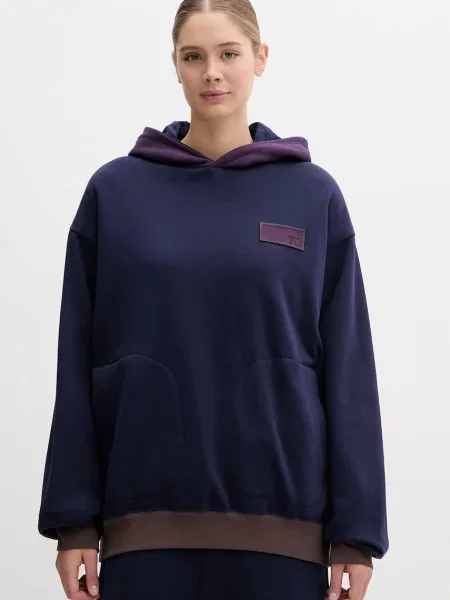 Emporio Armani bluza dwustronna z kapturem gładka fioletowy