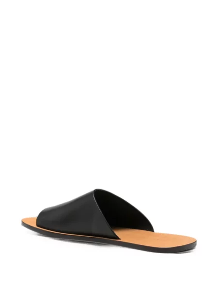 Sandale The Row din piele fără toc negru
