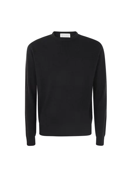 Sweter Filippo De Laurentiis z długim rękawem z okrągłym dekoltem casual brązowy