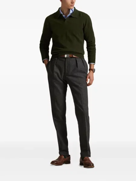 Μικρός κασκέτο Polo Ralph Lauren με χαμηλή μέση υφαίνω διαγωνίως πράσινο
