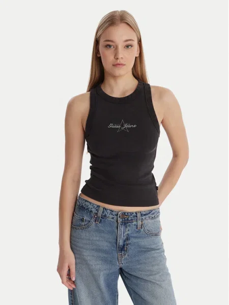 Top Guess Jeans clasic negru