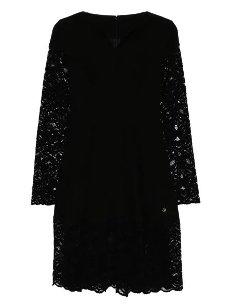 Rochie mini Saiid Kobeisy din dantelă scurtă de costum negru