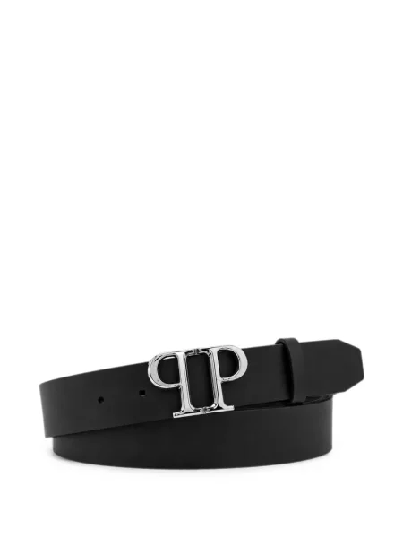 Cu centură curea Philipp Plein din piele negru