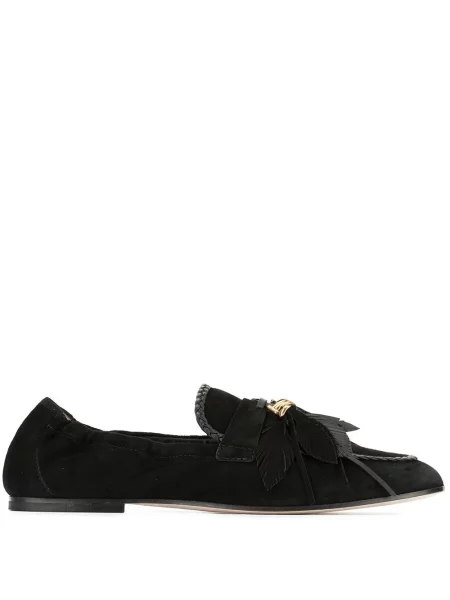 Pantofi loafer Tod's cu pene negru