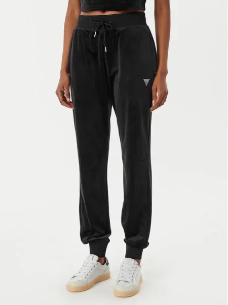 Welurowe legginsy Guess czarne