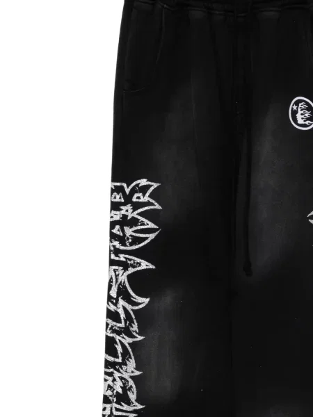 Pantaloni Hellstar cu imagine alergare negru