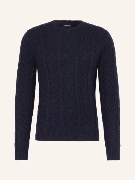Strokesman's Sweter Z Kaszmiru blau granatowy
