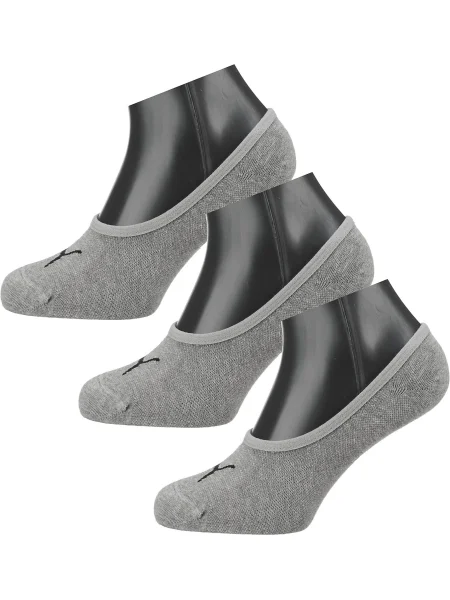 PUMA Șosete joase Footie gri negru
