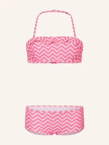 Sanetta Bikiny S Vázáním Za Krkem A Uv Ochranou neonově / krémová růžová