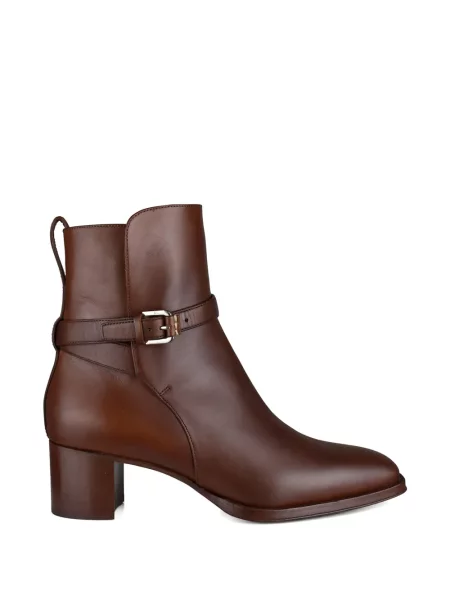 Botine Lauren Ralph Lauren cu cataramă cu bretele maro