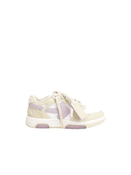 Sneakersy Off-white skórzane biznesowe z logo białe