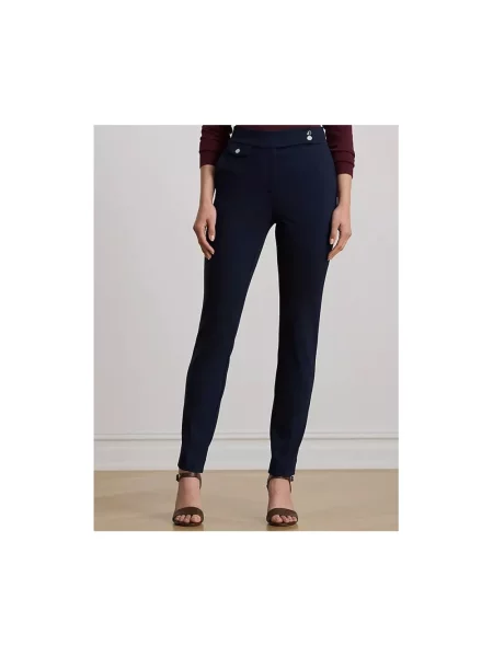 Skinny proste spodnie Lauren Ralph Lauren niebieskie