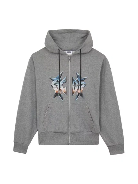 Bluza z kapturem Gcds z kapturem z nadrukiem szara