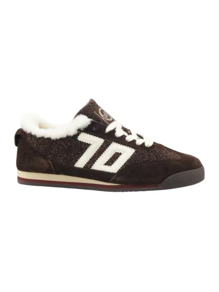 Sneakersy Back70 skórzane brązowe