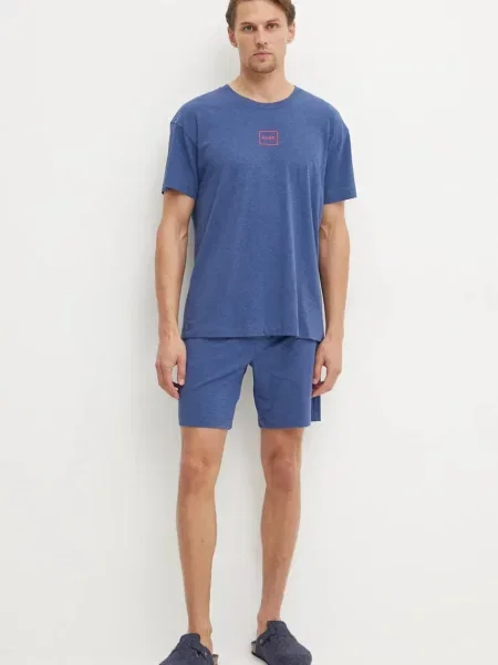 HUGO loungewear kratka majica z bombažem Laze T-Shirt modra