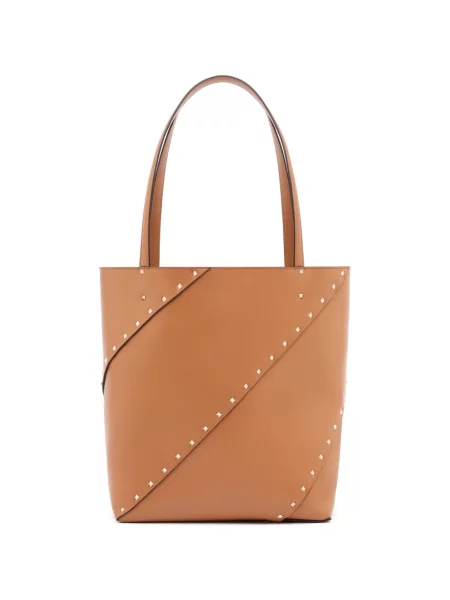 Geantă shopper Valentino Garavani maro