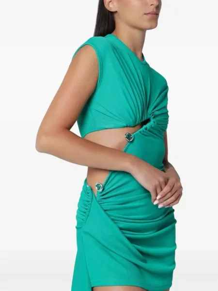 Rochie mini Christopher Esber drapată verde