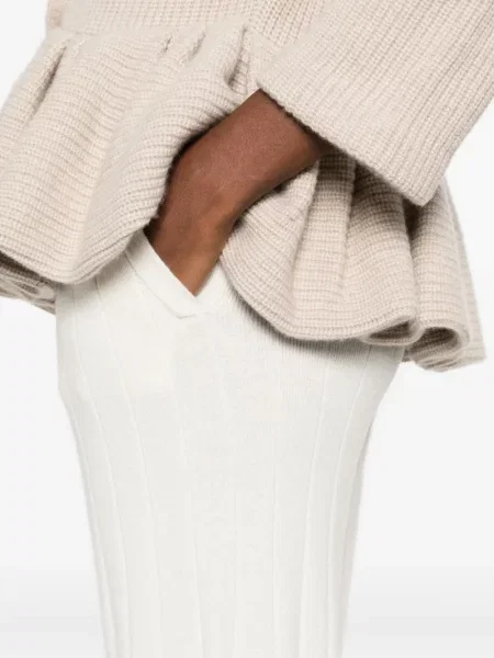 Pantaloni Max Mara tricotate alb