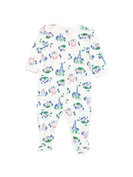 Piżama dziecięca Petit Bateau biała