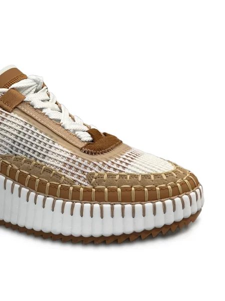 Sneakerși Chloé cu platformă alb
