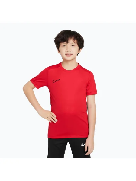 Детска футболна тениска Nike Academy Dri-Fit Jr university red/university red/black черно
