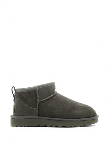 Cizme scurte Ugg din piele clasici gri