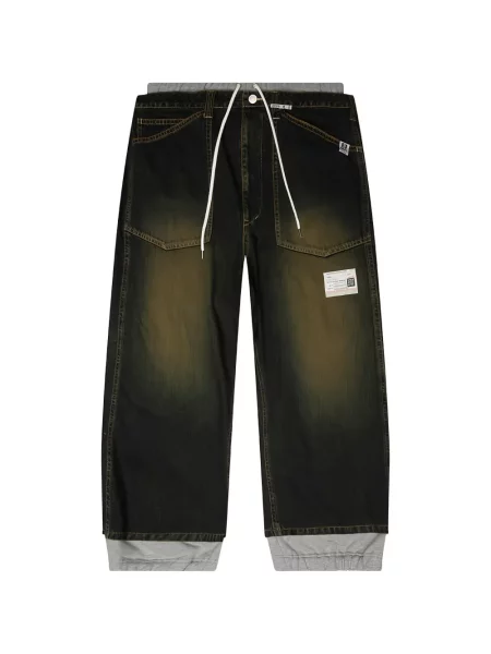 Blugi cu picior larg Maison Mihara Yasuhiro albastru