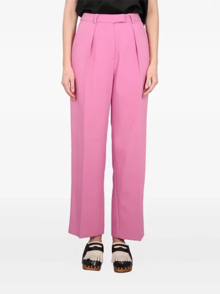 Pantaloni Alysi plisate roz