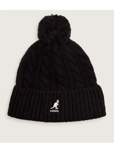 KANGOL Căciulă PomPom cu adaos de lână negru