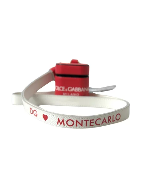 Portfel Dolce And Gabbana skórzany z logo czerwony