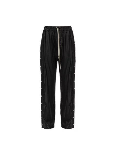 Satynowe spodnie Rick Owens czarne