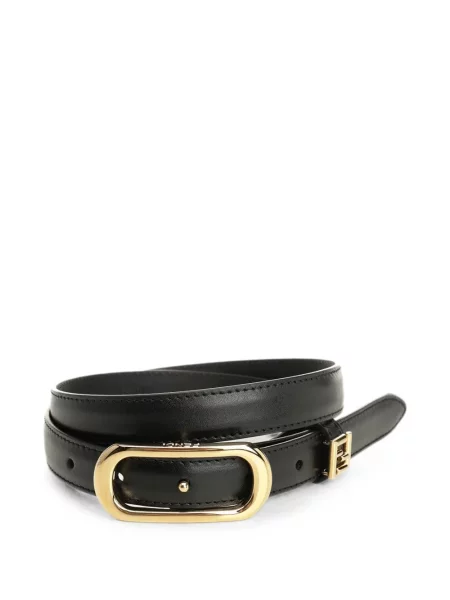 Cu centură curea Fendi din piele cu cataramă negru
