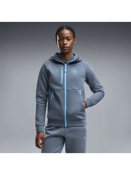 Rozpinana bluza z kapturem Manchester City PUMATECH OdzieÅ¼ S szary