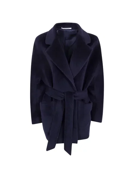 Cu centură palton Tagliatore albastru