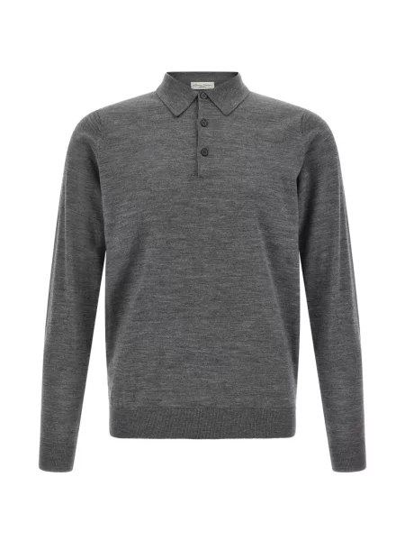 Tricou polo Larmeri Studio de lână gri