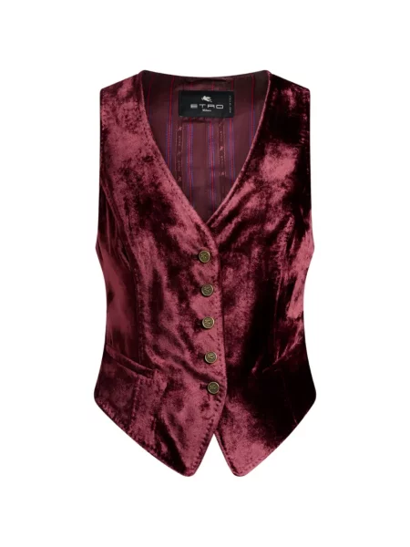 Vestă Etro de catifea roșu