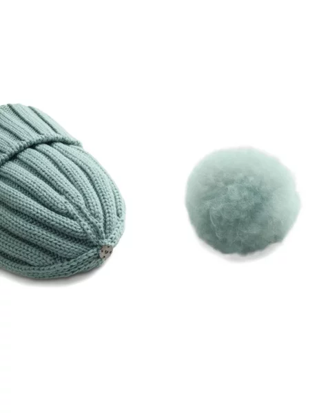 Căciulă Woolrich cu pompoane albastru