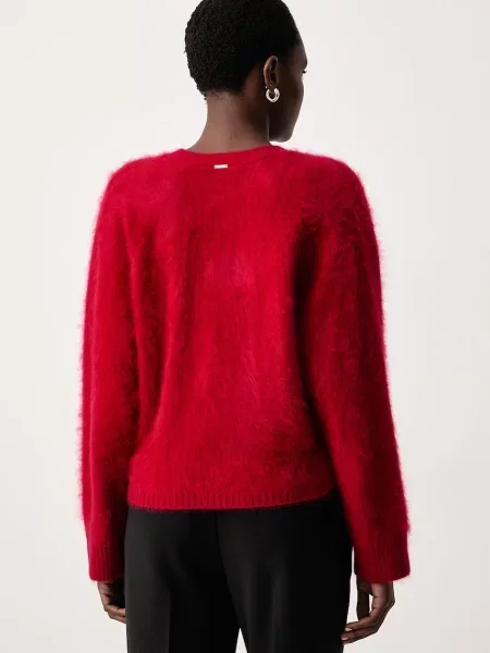 Twinset sweter z wełną czerwony