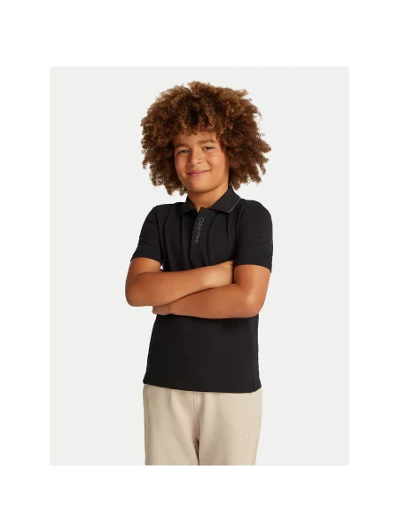 Calvin Klein Jeans Polo marškinėliai Embro Logo Regular Fit juoda