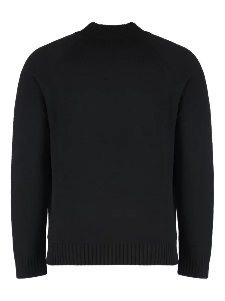 Lung pulover Slowear cu decolteu rotund negru
