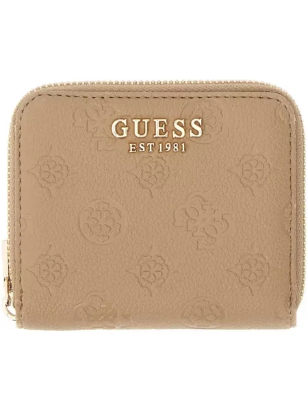 Kézitáska Guess autogrammal bézs