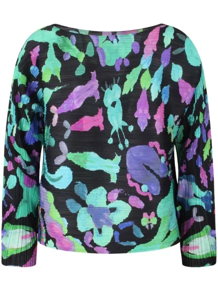 Dans top Pleats Please Issey Miyake verde