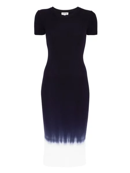 Sukienka midi Staud do kolan garniturowa niebieska